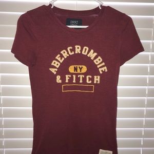 Abercrombie & Fitch red long sleeve shirt